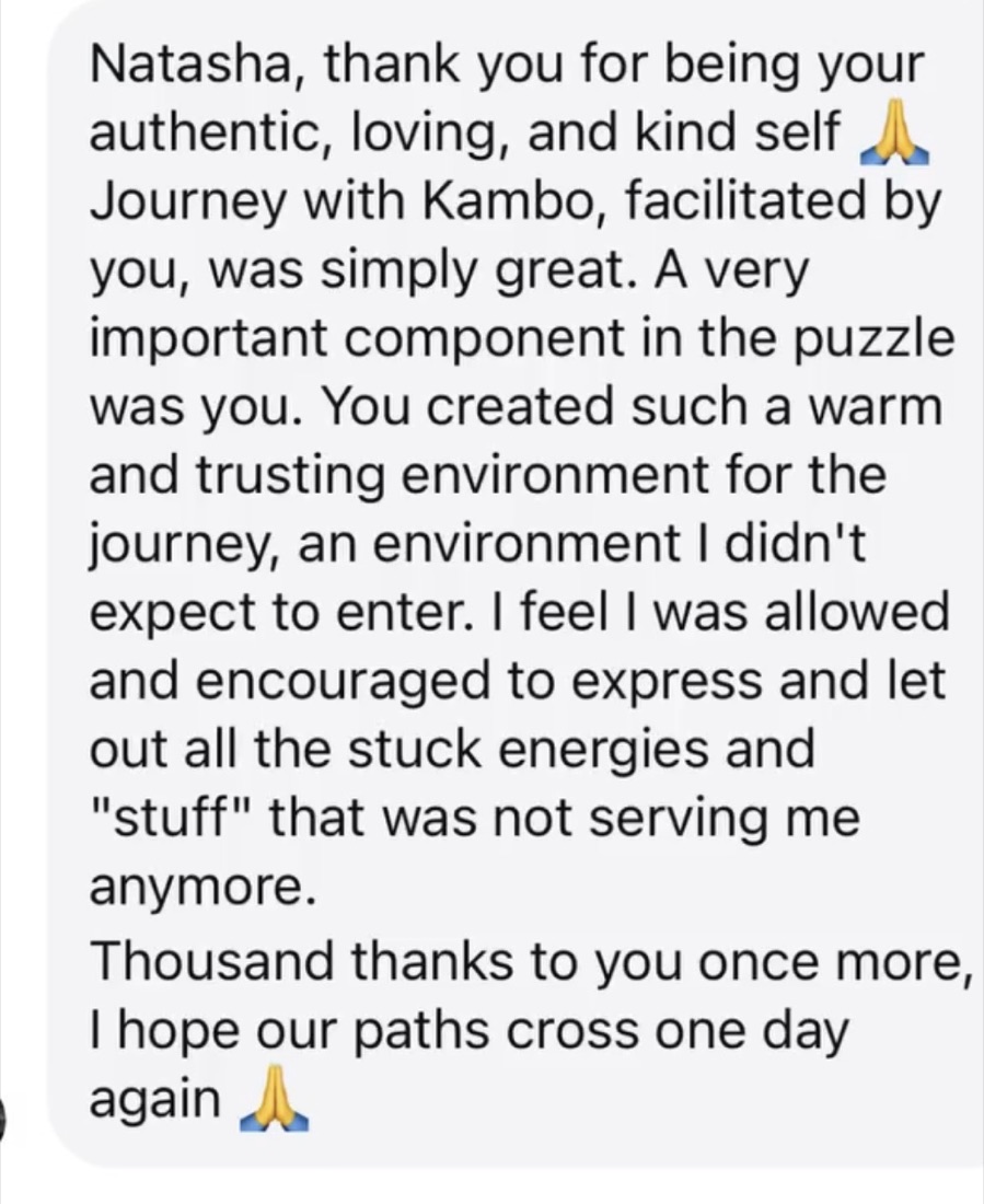 Kambo review from a participant