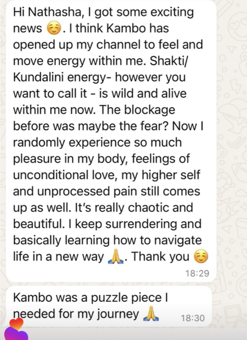 Kambo review from a participant