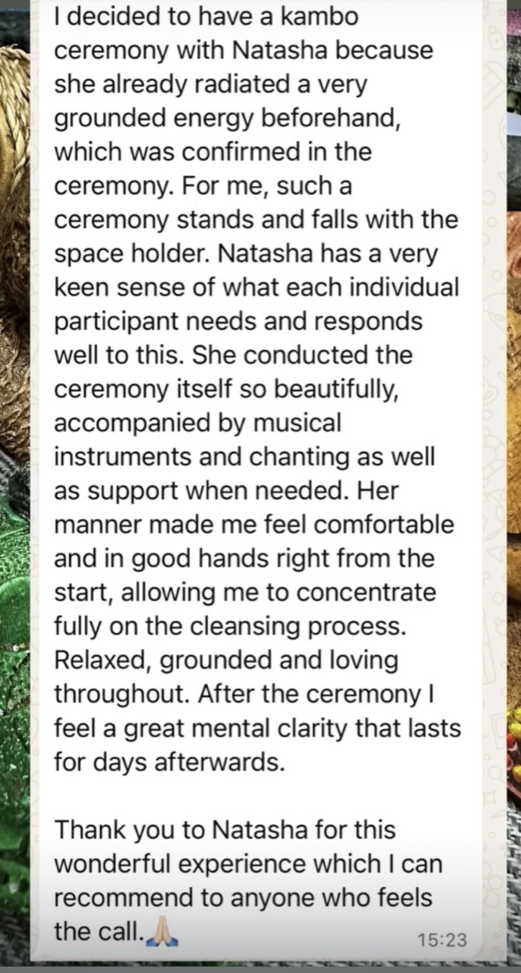 Kambo review from a participant