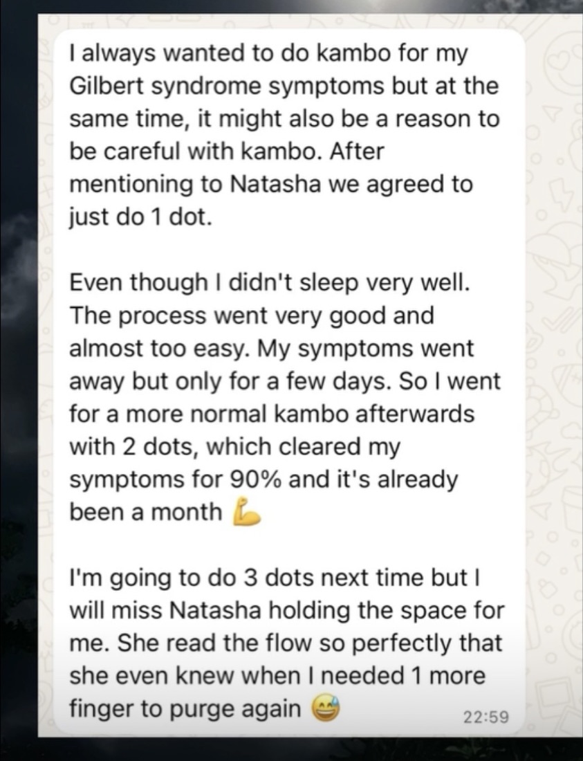 Kambo review from a participant
